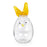 Easter Rabbit 8.5" Clear Glass w/Yellow Ears