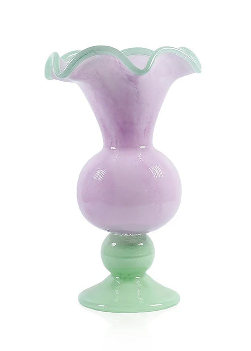 Vase Easter 10" Pink & Green