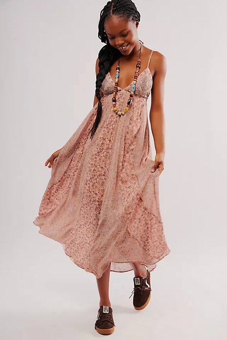 FOREVER TIME DRESS / DUSTY PINK COMBO