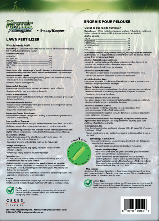 GroundKeeper Humic  Lawn Fertilizer 13-4-5