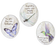 Three decorative stones with illustrations of a butterfly, dragonfly, and hummingbird, each with a motivational quote.