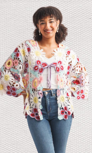 FLORAL CROCHET COVERUP