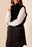 BLACK SLEEVELESS QUILTED SHERPA VEST
