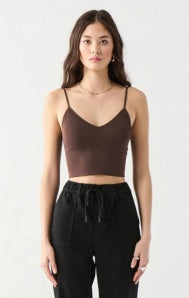 Seamless Bra Top-Brown