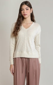 V-Neck Knit-Shell