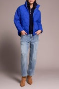 ZIPPED FRT QUILTED JACKET-LAPISBLUE