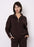 BROWN SEANNI SOFT KNIT LS HALF ZIP PULLOVER