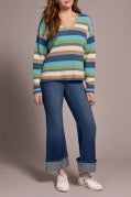 L/S U NECK SWEATER-WASABI