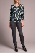 SOFT YARN 3/4 SLEEVE CREWNECK SWEATER-MINT