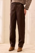 SADDLEBROWN FRT FLY BARREL PANT