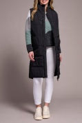 ZIP FRT QUILTED VEST-BLACK