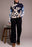 KNIT JACQUARD FUNNEL NECK SWEATER-SAPPHIRE