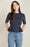 Cinched Waist Tee-Midnight Navy