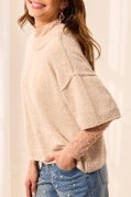 PASHMINA LOFTY ELBOW SLV CREW NK SWEATER
