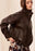 SADDLE BROWN RELAXED MOCK NECK JACKET