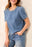 STARGAZER DENIM T-BLOUSE W/ PEARLS & STONES