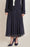 Pleated Midi Skirt-Navy