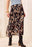 STEEL FLOWY PLISSE PRINTED SKIRT