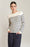 Stripe Sweater Top-Ecru/Navy