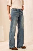 FLOWER BLUE SOPHIA CURVY 3D JEANS