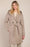 Belted Hooded Coat-Stone