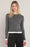 Layered Look Top-Charcoal Heather
