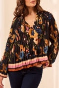 HICKORY L/S BLOUSE W/ RUFFLE COLLAR