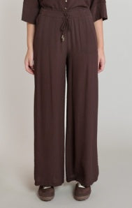 Flowy Wide Leg Pant-Dark Chocolate