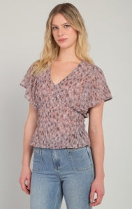 Smoking Waist Top-Brushstroke Dot