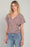 Smoking Waist Top-Brushstroke Dot