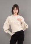 FLAX TALLULA LONG SLEEVE PULLOVER W EMBROIDERY