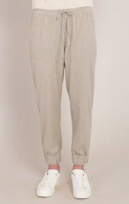 Cuffed Hem Pant-Oatmeal