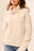 CREAM T-NECK BOW DTL SWEATER