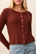 RUSTIC BROWN 2 WAY CARDI