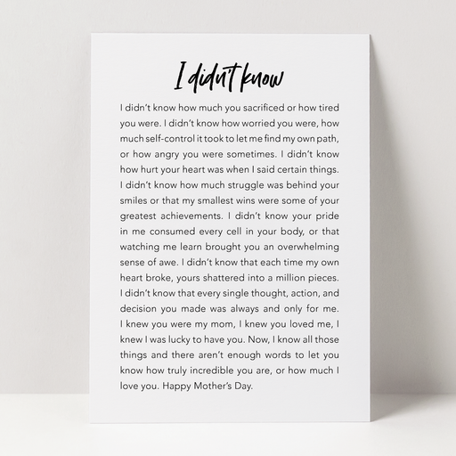 The Lettery Studio - Mother's Day Card - A Mom To Her Mom