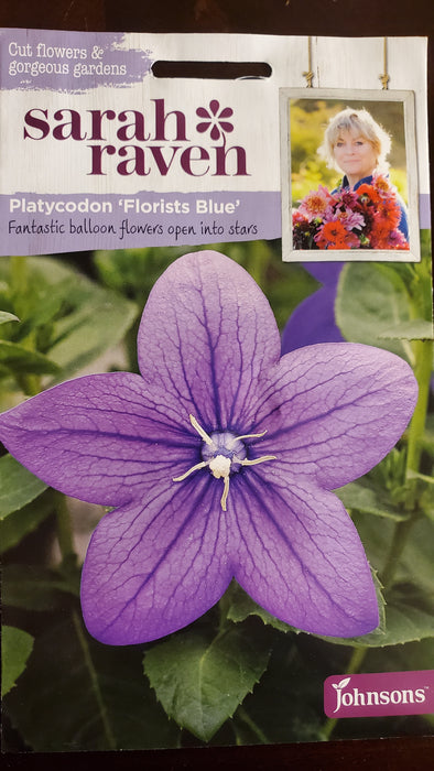 Platycodon 'Florists Blue' - Seed Packet - Sarah Raven