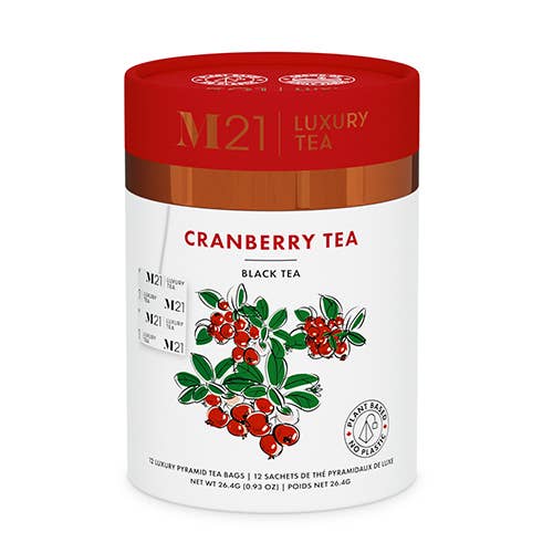 Cranberry Luxury Tea - 12ct Luxury Canister