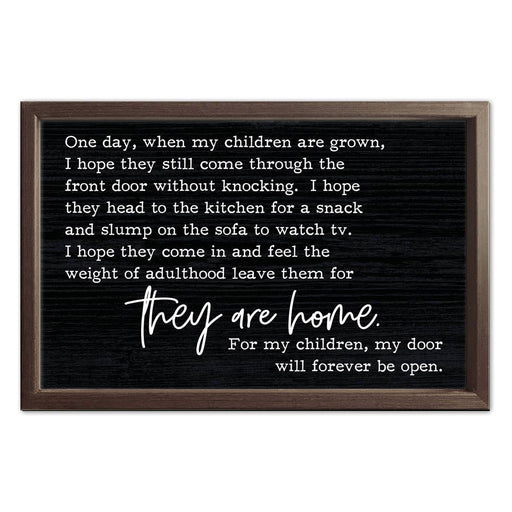 When My Children Are Grown | Wood Sign