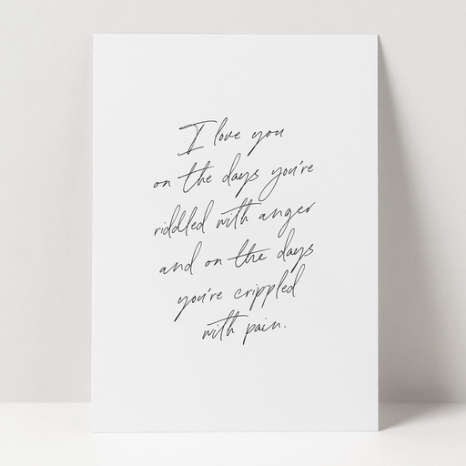 The Lettery Studio - Sympathy Card - Loss: Here For You - Quote