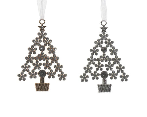 Ornament Tree of Stars gold and silver
