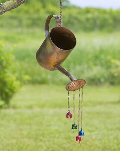 Flamed Watering Can w/Bells Ornament