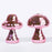 Filtrum Home - Mushroom Disco Vase - Pink: Set of 2