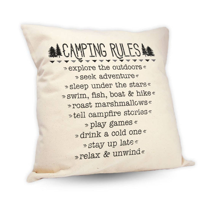 Camping Rules | 18" Pillow