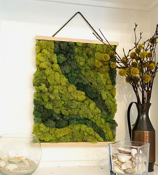 Moss Wall Art by Numbers Kit 3 template option