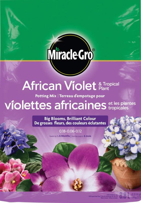 african violet soilless potting mix Miracle Gro