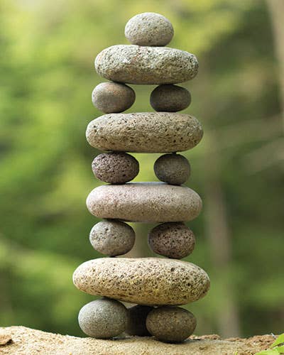 Small and Large Stone Cairn