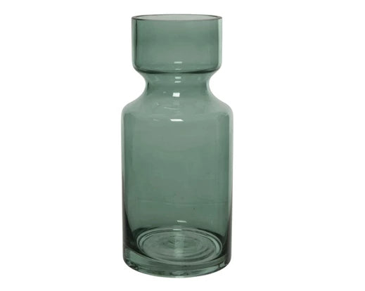 Green Glass Vase 9"