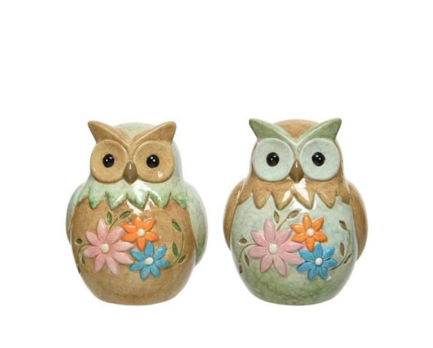 Decoration - Owl with Flowers