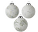 Ornament - White Bauble w/Leaves
