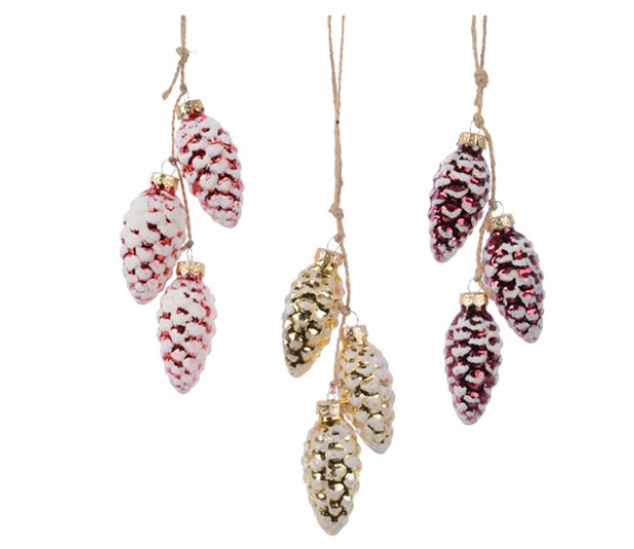 Ornament - Frosted Pinecone Bundle